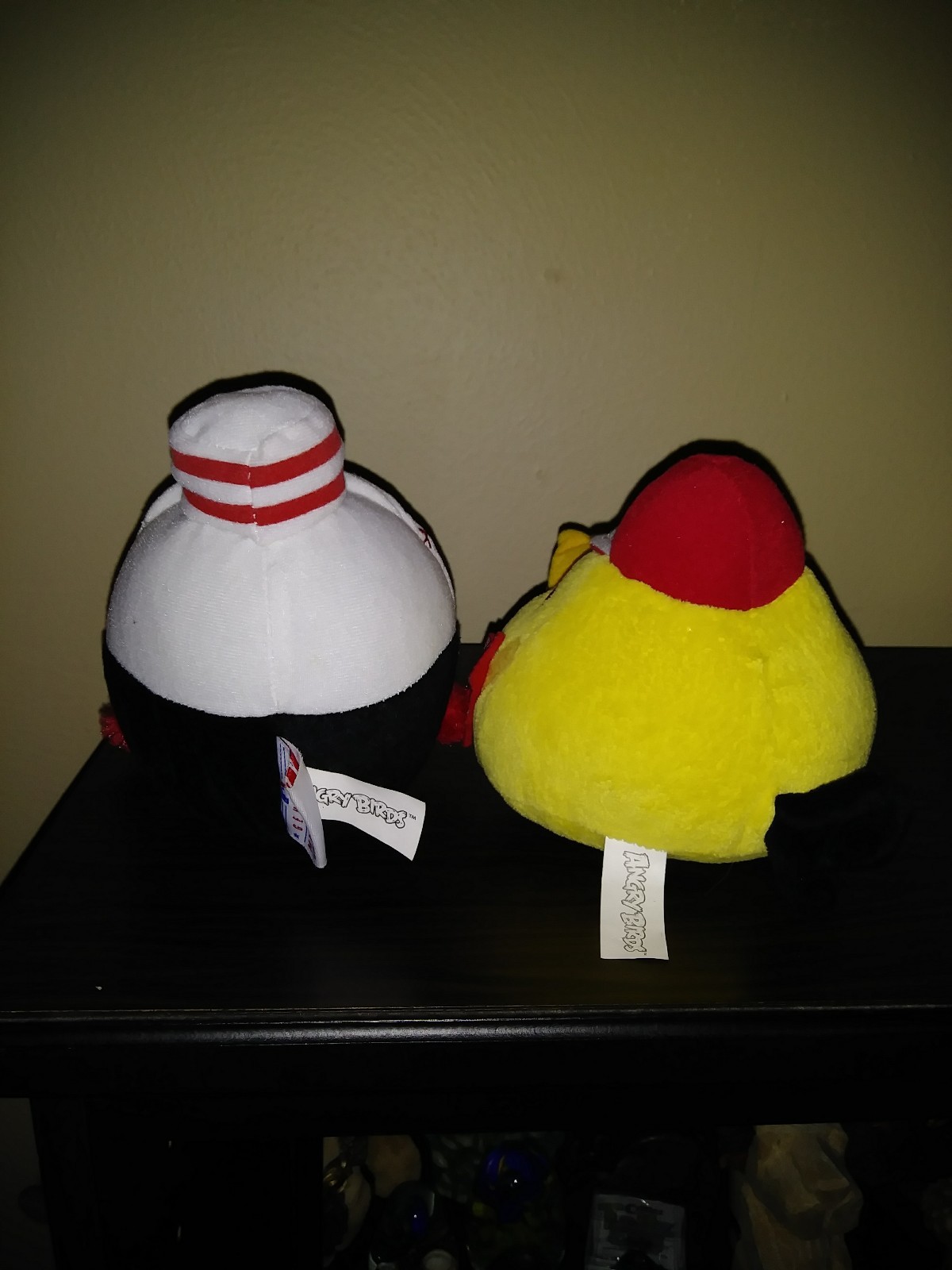 Rare Set MLB  Baseball Cincinnati Reds Plush Angry Birds Black Yellow 5" - Picture 2 of 4