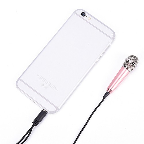 3.5mm Wired Mini Cell Phone Microphone Stereo Mic for Chatting Singing QU - Zdjęcie 11 z 16