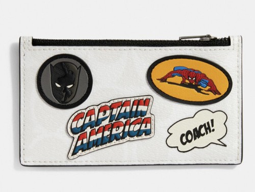 Captain America Marvel Wallet Coach COACH Buckle Snap Flap Pouch