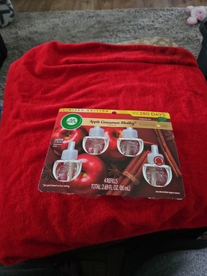 4Count Air Wick Plug-In Scented Oil Refill Apple Cinnamon Medley Air J Freshener