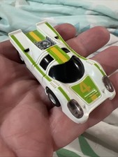 Vintage TYCO HO 917 Porsche 4 Slot Car White/Green/Yellow Untested