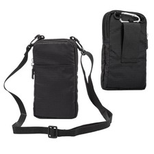 Shoulder Phone Bag, Cell Phone Belt Clip Pouch, 6.0" Ladies Men 6.0INCH Black