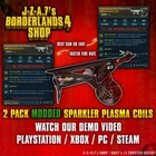 Borderlands 4✨ MODDED PLASMA COIL 2 PACK BEST GUNS MOD GEAR BL4 ✅PC-PS-XBOX✨