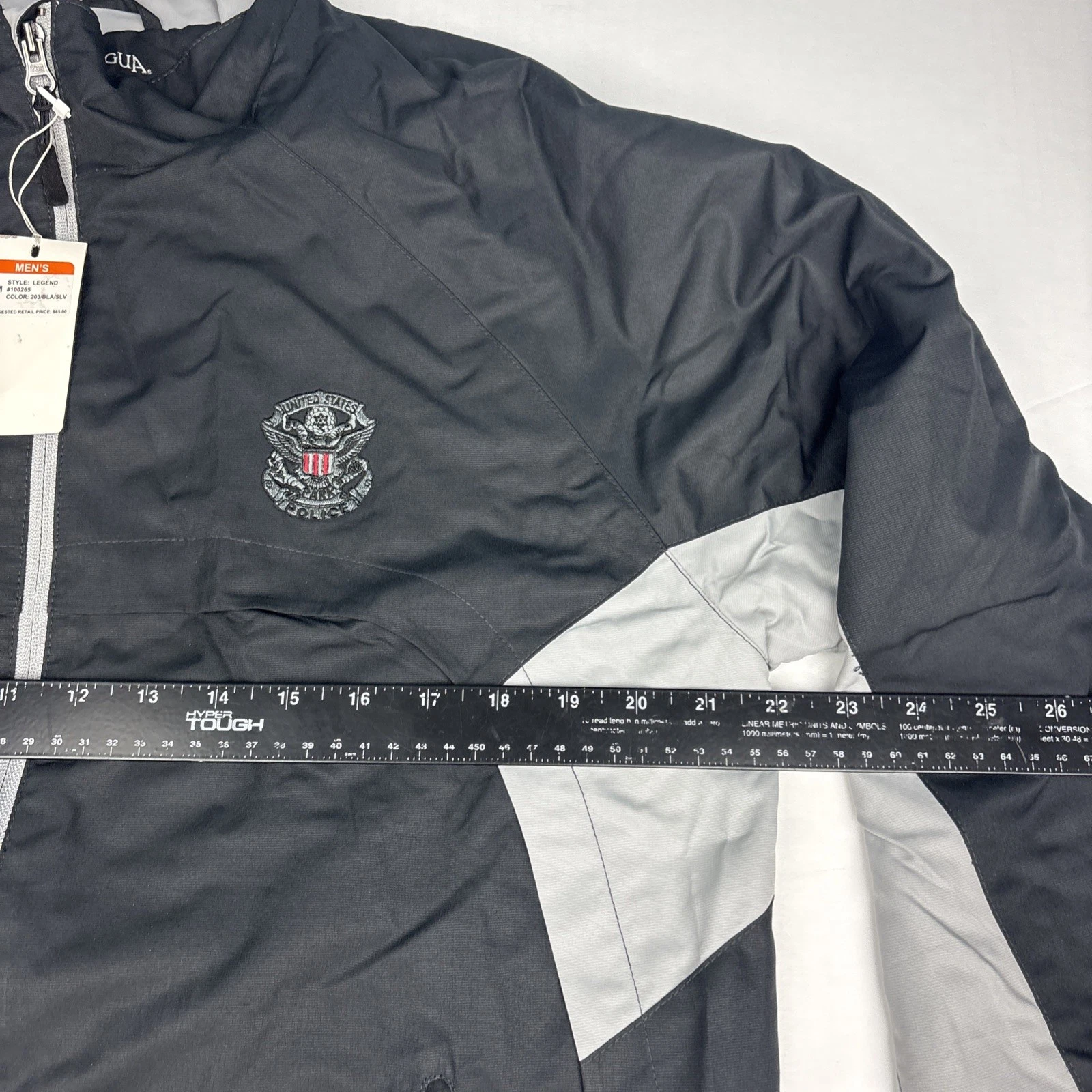 United States Park Police Antigua Legend Men’s Medium Jacket Black Silver New - product detail image 5