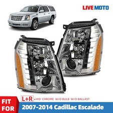 Hidxenon Headlight For 2007-2014 Cadillac Escalade Chrome Wo Bulb Leftright