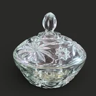Anchor Hocking Star of David Prescut Glass Candy Dish 7" Vintage