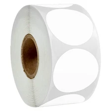 FirstZi 2 Inch Round Thermal Labels - 500 Adhesive White Stickers for Shippin...