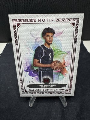 2023-24 Topps Motif Cam Johnson Gallery Certification Red 1/5 Nets