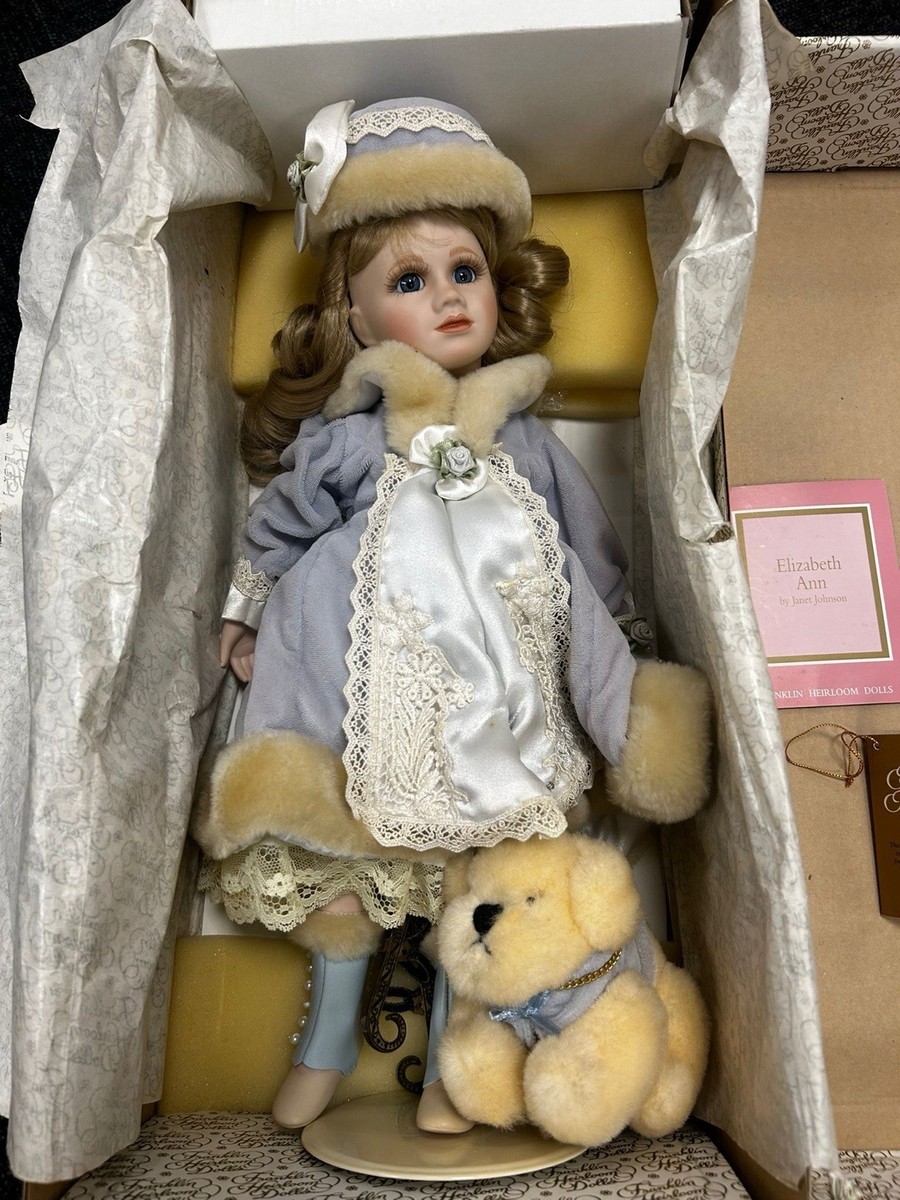 Franklin Heirloom Mint Elizabeth Ann Rare Porcelain Doll Limited