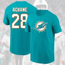SALE !! De’Von Achane #28 Miami Dolphins 2025 Player Name & Number For Fan