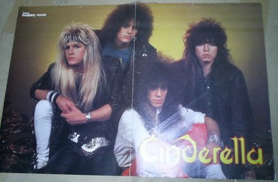 CINDERELLA POSTER im Format A3 Vintage 80's HARD ROCK RAR
