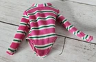 Vintage Barbie Pink Green White Stripes Long Sleeve One Piece Doll Size