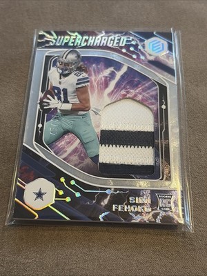 SIMI FEHOKO /47 2 COLOR PATCH 2021 Panini Elements SUPERCHARGED RC - Cowboys