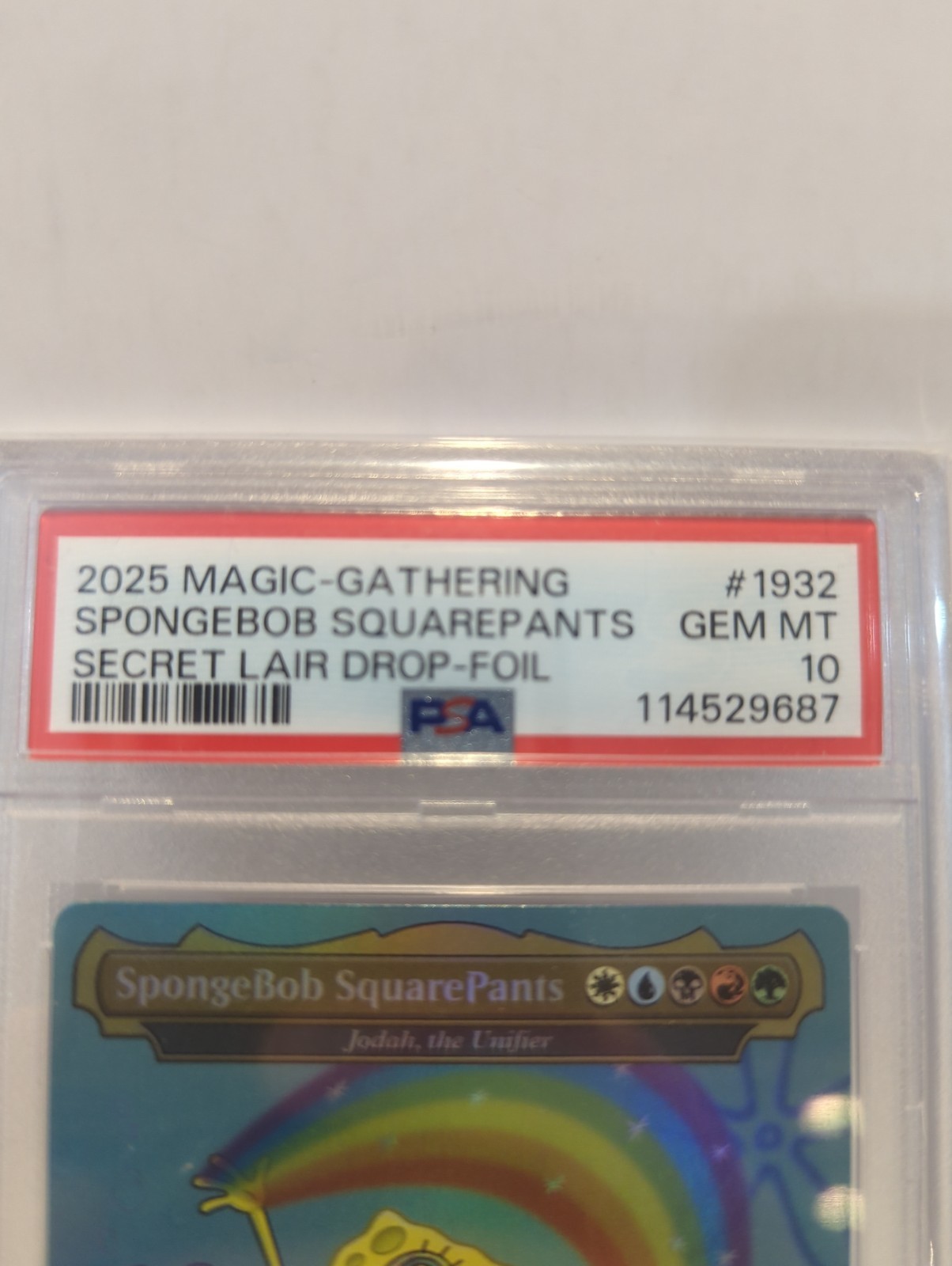  Magic The Gathering  Secret Lair Drop-Foil #1932 Spongebob Squarepants - PSA 10 view 4