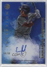 2021 Bowman Inception Blue Foil /99 Emmanuel Rodriguez #PA-ER Auto 13c1