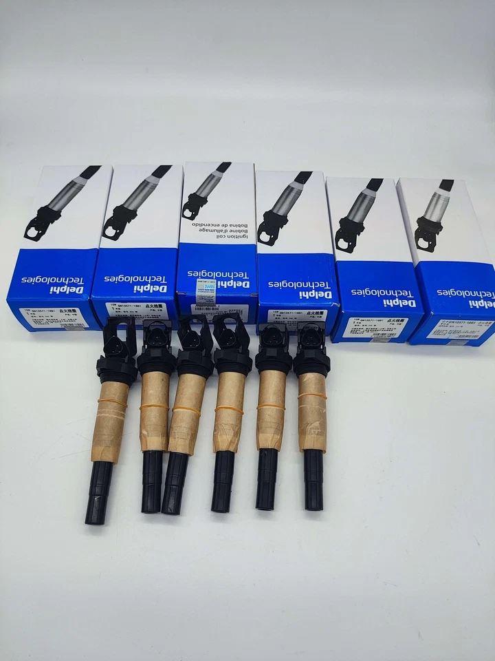 GN10571-18B1 6x Delphi Ignition Coils For BMW X3 X5 Z4 135i 328i 335i 528i 535i Foto 3 de 4