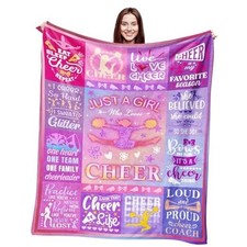 Cheerleader Blanket Gifts for Girls Ultra Soft Flannel 60"x50" Cheer Gifts