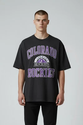 LocoMofo Par Logo 7 T-Shirt Colorado Rockies Baseball MLB Vintage 1991 M Veste S - Photo 1/4