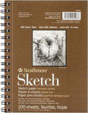 Strathmore 400 Series Sketch Pad, 5.5x8.5 inch, 100 Sheets - Artist Sketchbook f