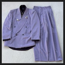 Rare Vintage Purple Double Breasted Suit Four Piece Setup Statement Tailored Loo