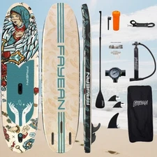 FAYEAN 11' Inflatable Stand Up Paddle Board Surfboard with SUP Accessories