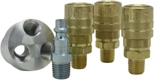 S-221 1/4 NPT M Style 3 in 1 Manifold Kit - 5 Piece