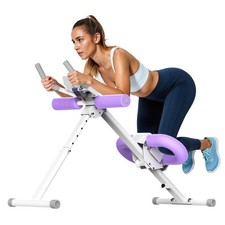Ab Machine Adjustable Abdominal Trainer for Home Gym Workout, Foldable Knee P...