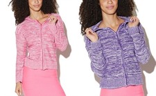 Wet Seal Marled Zip Front Sweater Hoodie (Small or Medium)