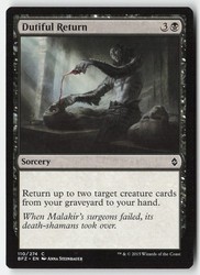 Dutiful Return #110 Battle for Zendikar BFZ Common Sorcery MTG