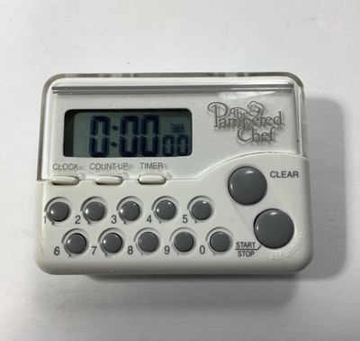 Pampered Chef Digital Clock Timer Model #1900 With Magnetic Clip Stand