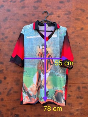 AC MILAN GRAPHIC FOOTBALL SHIRT ROBERTO BAGGIO #18 1996 SIZE L