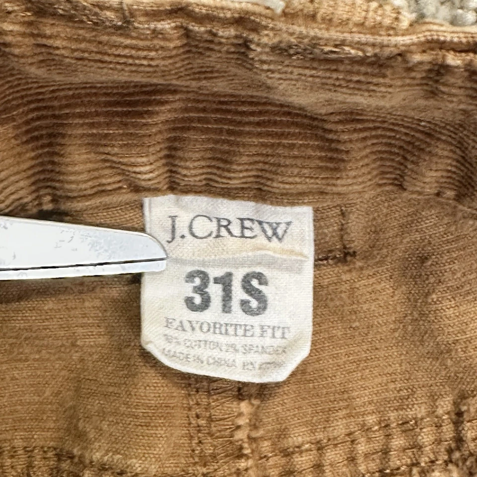 J. Pantalones para mujer Crew Favorite Fit pana elásticos marrón bootcut talla 31 S Foto 3 de 4