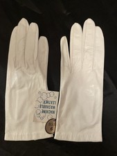 Vintage Ivory Leather Gloves Women's Size 6 Machine Washable NWT 80s 90s NOS