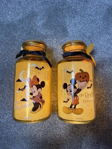 Disney Halloween Mickey and Minnie Jar Lights