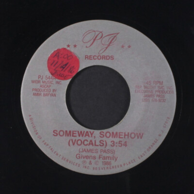 GIVENS FAMILY: someway, somehow / instrumental PJ 7'' Single 45 RPM