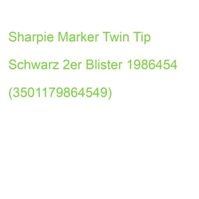 Sharpie Marker Twin Tip Schwarz 2er Blister 1986454 (3501179864549)