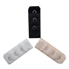 New 1 HOOK 3 ROW BRA EXTENDER Expander Lengthener Maternity Black Beige White UK