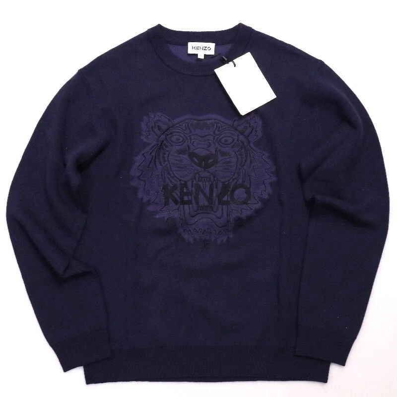 KENZO KNIT SWEAT ICON TIGER HEAD JUMPER PURPUL FB55PU584 3XA 76 size M