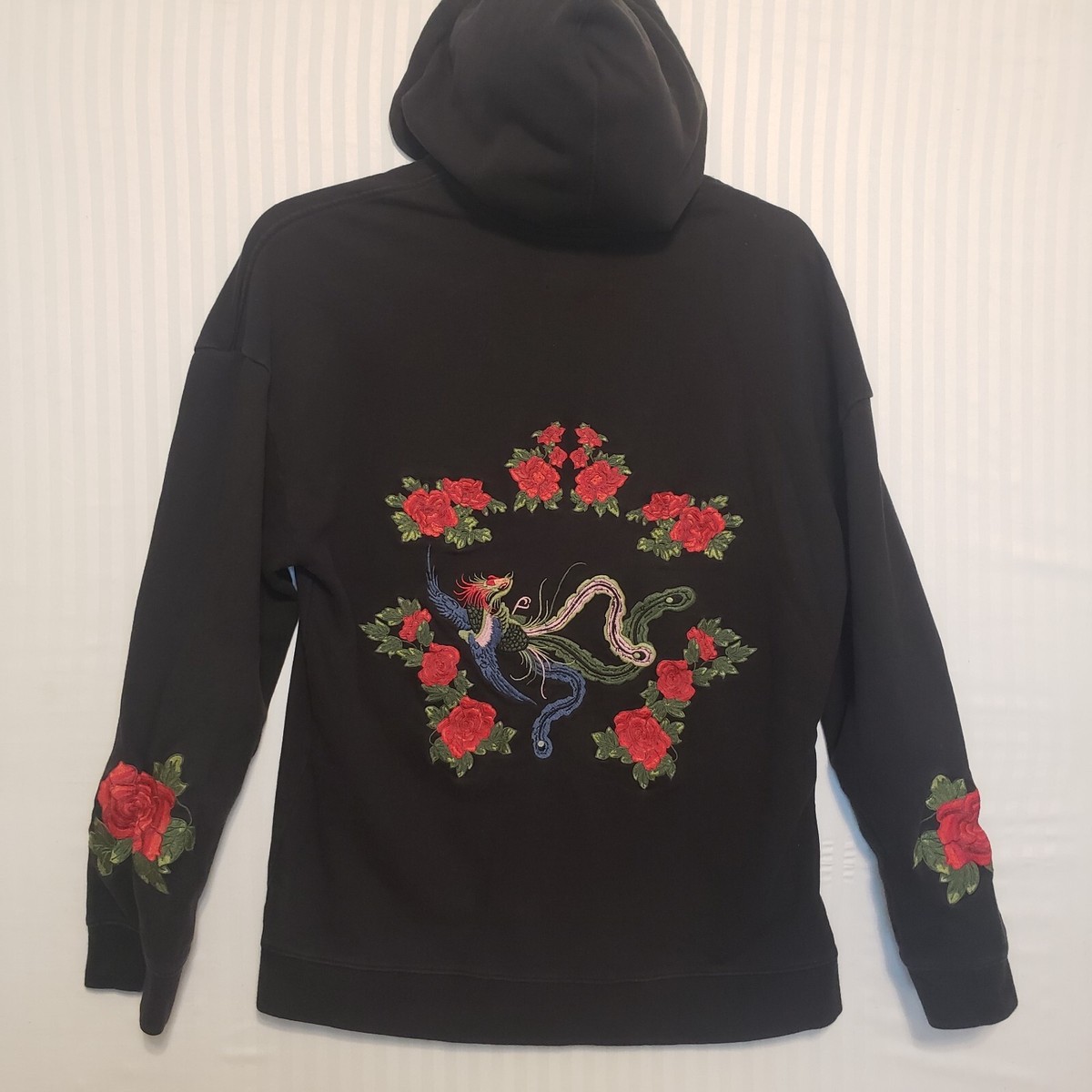 PACSUN Los Angeles Oversized Fit Black With Rose Applique 