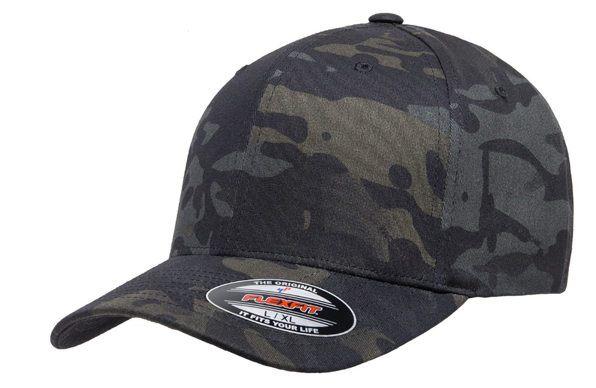 Casquette Officielle Flexfit Crye Multicam Noir - Style Militaire Baseball - Taille Unique Extensible