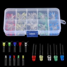 150pcs 3mm 5mm LED Light White Red Green Yellow Assorted Emitting Diode DIY