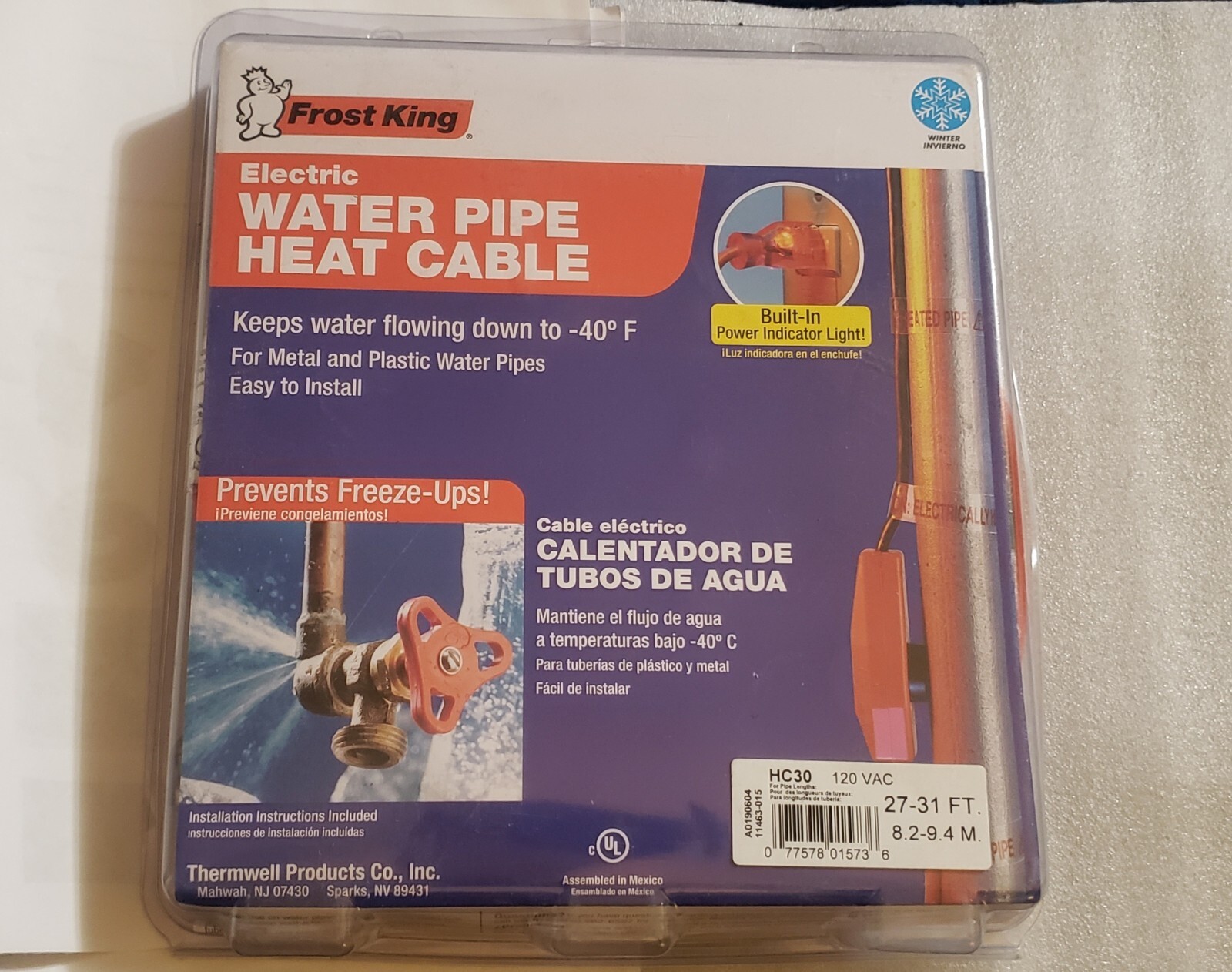 Frost King HC30 Electric Water Pipe Heat Cable 2731’ 77578015736 eBay