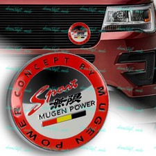 Jdm Mugen Power Sports Plastic Emblem Badge For Cars Front Grille