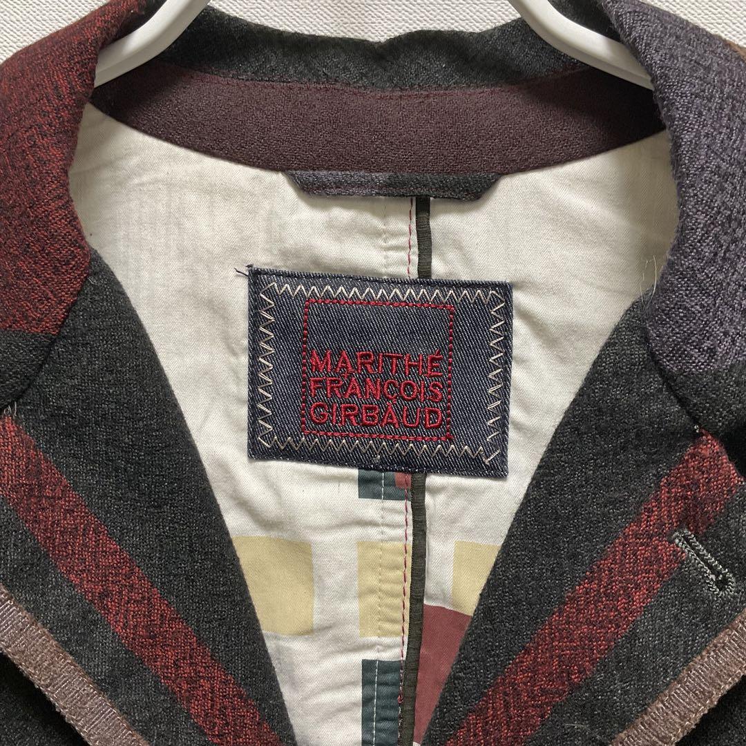 Marithe Francois Girbaud Jacket Check Pattern Size L MARITHE Marithe Francois Girbaud Jacket Check Pattern Size L MARITHE
