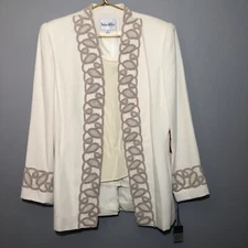 VTG 80s Nolan Miller Beaded Blazer Tank Top 2 Piece Set NWT 10 **READ**