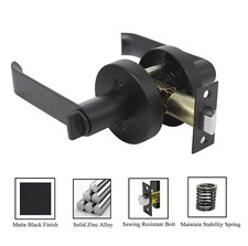 Internal Door Lever Handle Sets Latch Bathroom Bedroom Door Lever Lock Black UK