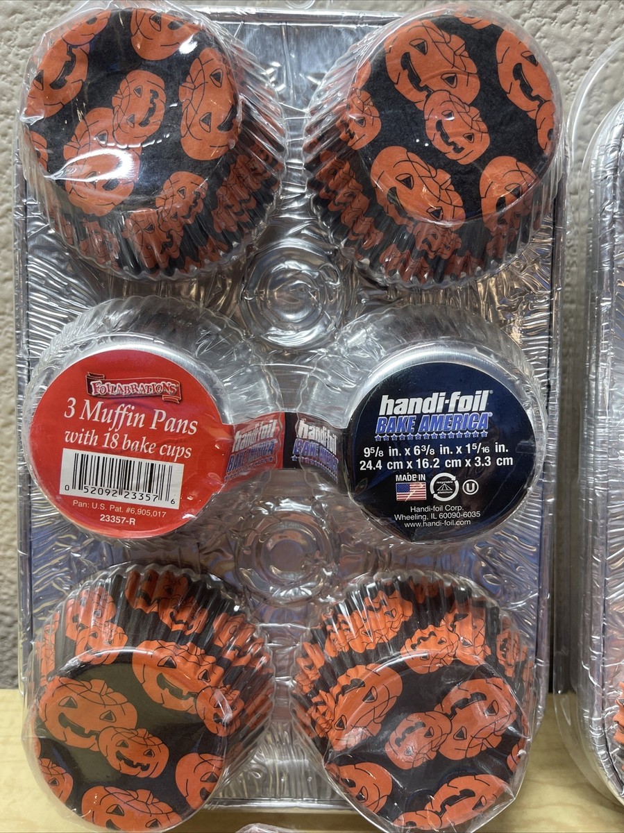 Handi-Foil Halloween Foil Cupcake Muffin Pans W/ Spooky Liners