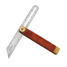 Multi Angle T Bevel Sliding Ruler Adjustable Measurement Tool With Wooden Knob