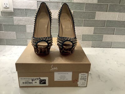 christian louboutin Lady Peep Gold Spikes Dyed Calf Size 36/6