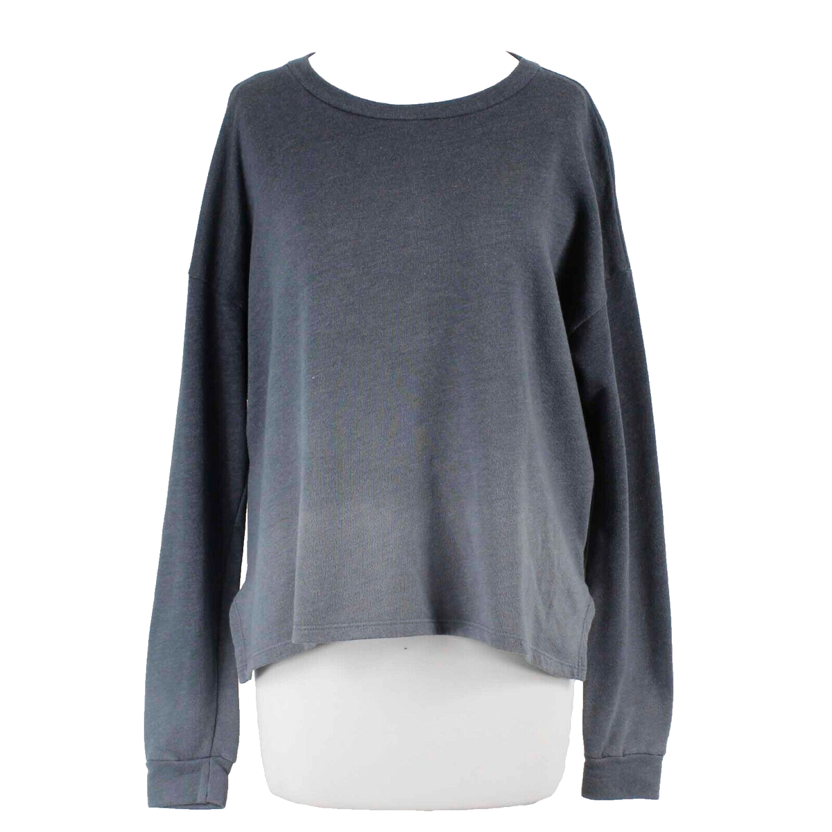LNA Sz XS Navy Blue Oversize Hi Lo Side Zip Ombre Poly